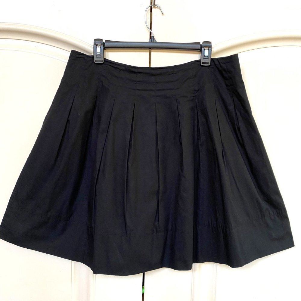 Saks Fifth Avenue Womens Skirt Size 12 Large Pleated A-line Black Flared - Picture 3 of 12